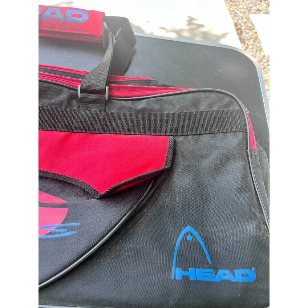 HEAD Series Unisex Duffle Bag – Black/Red Gym and Travel Bag for Men & Women